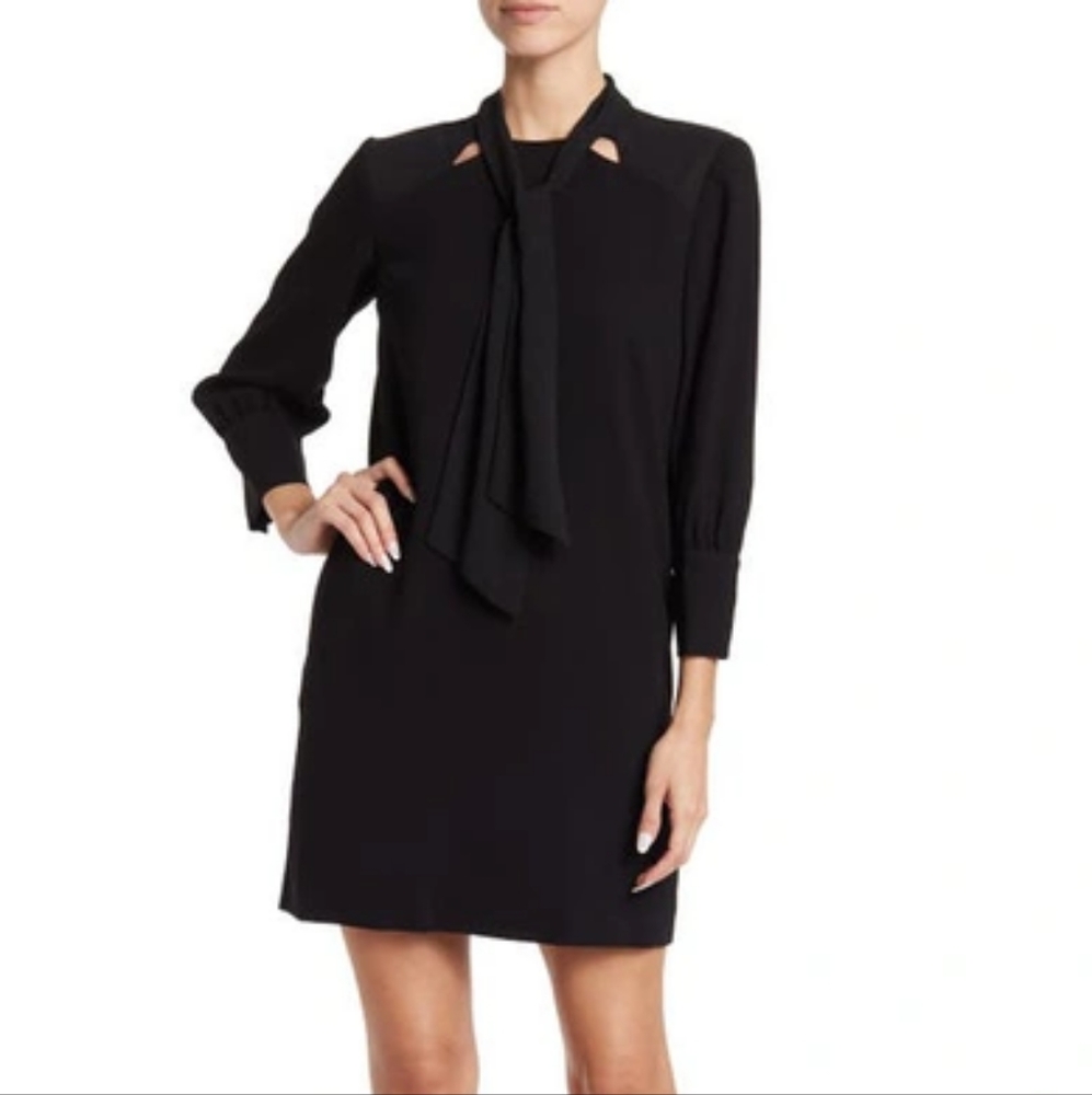 NWT REISS | Yolanda Neck Tie Shift Dress - Picture 4 of 9